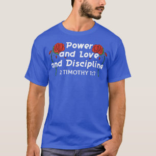 Camiseta Bíblia Verso Poder E Amor E Disciplina Deus Prem