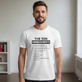 Camiseta Bíblia Verso Religioso Cristão Dez Mandamentos