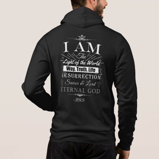 Camiseta Bíblias Cristãs incríveis de Jesus: EU SOU (Verso)
