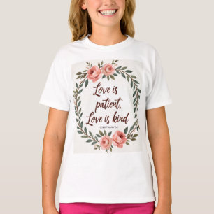 Camiseta Bíblica 'O Amor é Paciente, O Amor é Bond