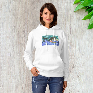 Camiseta Biblical Jonah e a Cena do Oceano Baleeiro