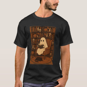 Camiseta Biblioteca Assustadora Fofa, Fantasma da Leitura d
