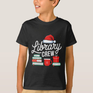 Camiseta Biblioteca Crew Book Amadurece Bibliotecas Feriado