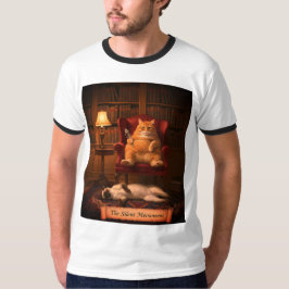 Camiseta Biblioteca De Gatos Engraçada Folha De Meowbooks S