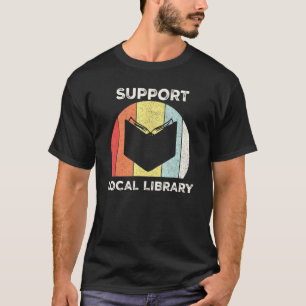 Camiseta Biblioteca de Livros de Biblioteca Local de Suport