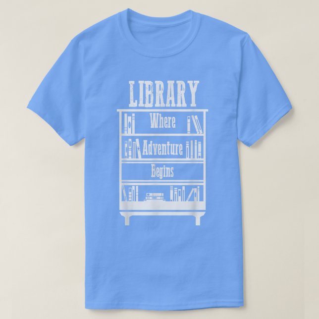 Camiseta Biblioteca de Livros Onde A Aventura Começa 777 (Frente do Design)