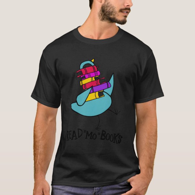 Camiseta Biblioteca de professores Lê Mo Livros Pombo Leitu (Frente)