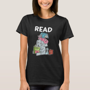 Camiseta Biblioteca de Professores Lê Piggie Elephant Pig d