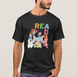 Camiseta Biblioteca de Professores Lê Piggie Elephant Pig d