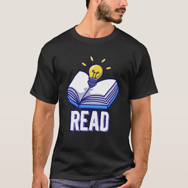 Camiseta Biblioteca de Professores Ler Livros Clube Lightbu (Frente)