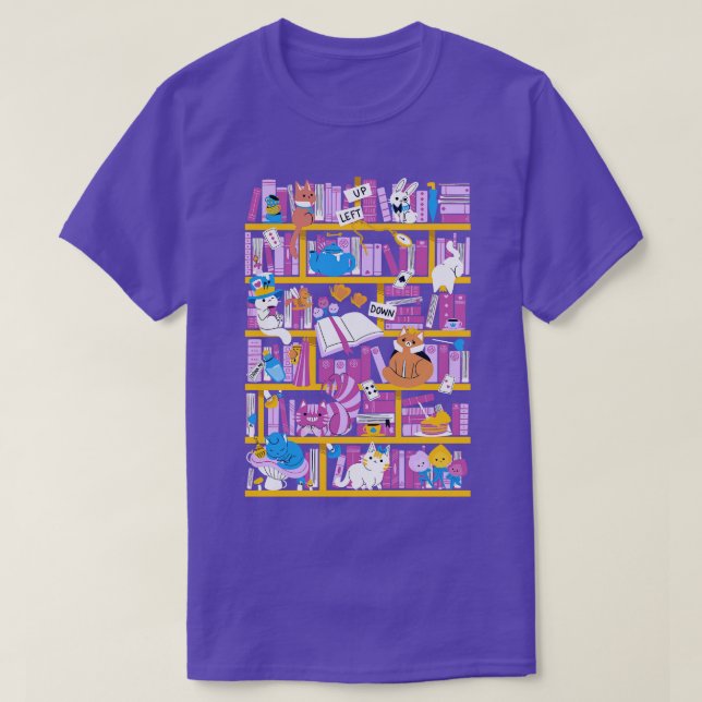 Camiseta Biblioteca em Wonderland (Frente do Design)