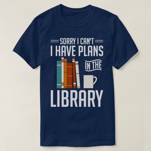 Camiseta Biblioteca Engraçado Bookworm Lendo Livros Bibliot (Frente do Design)
