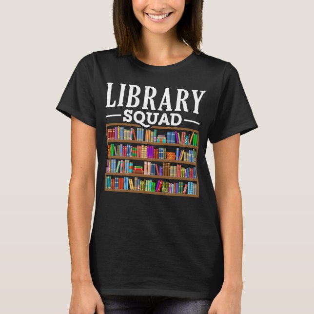 Camiseta Biblioteca Esquadrão Piso Lover Leitura Humor Bibl (Frente)