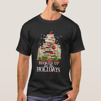 Camiseta Biblioteca Feliz De Natal Contabilizada Para A Hol