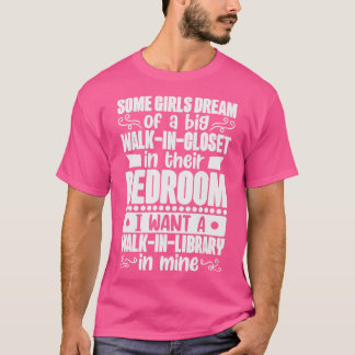 Camiseta Biblioteca Girl And Love Reading Design Para Bibli