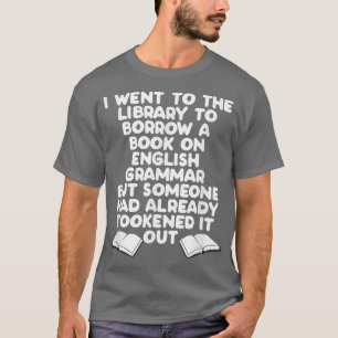 Camiseta Biblioteca Leitura Livro Inglês Língua Gramática F