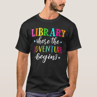 Camiseta Biblioteca na qual a Aventura inicia a biblioteca