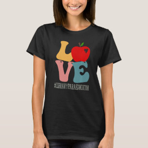 Camiseta Biblioteca Para Educador Adora Apple Groovy Cute B