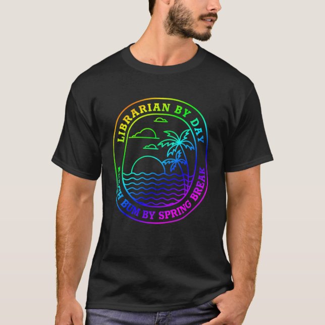 Camiseta Bibliotecário Break Beach Bum Piada (Frente)