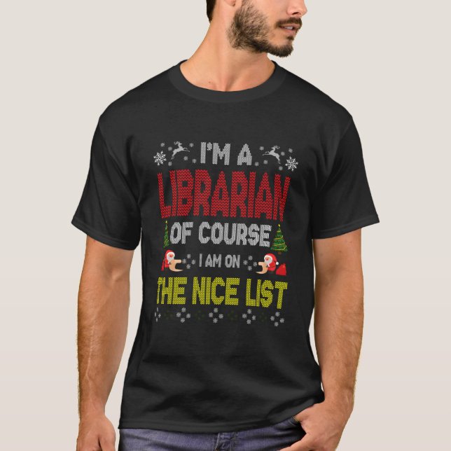 Camiseta Bibliotecário, Claro, Da Lista De Nice (Frente)
