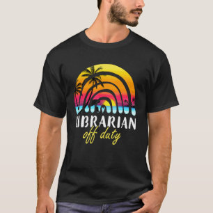 Camiseta Bibliotecário de Duty Beach Sunset Rainbow Profess