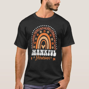 Camiseta Bibliotecário Escolar Grato Rainbow Leopard Imprim