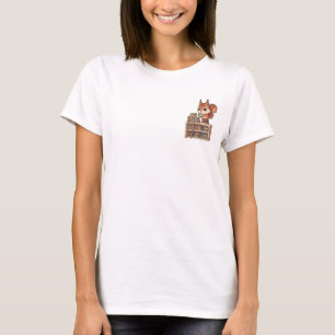 Camiseta Bibliotecário Esquilo Caprichoso Lendo