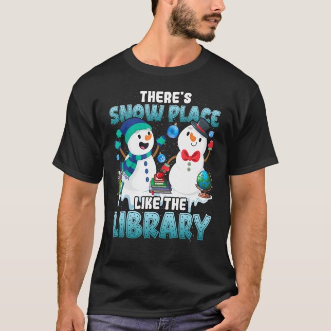 Camiseta Bibliotecário Há Lugar de Neve Como A Biblioteca C (Frente)