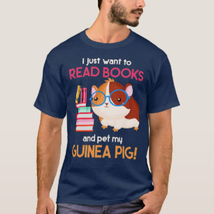 Camiseta Bibliotecário Pet Lover Gift Lendo Guiné Pig