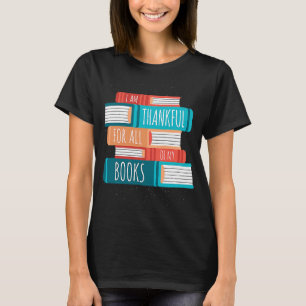 Camiseta Bibliotecário, sou grato por todos os meus livros