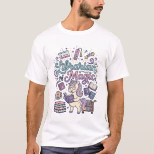 Camiseta Bibliotecário Unicórnio de Roupas Prontas para Imp