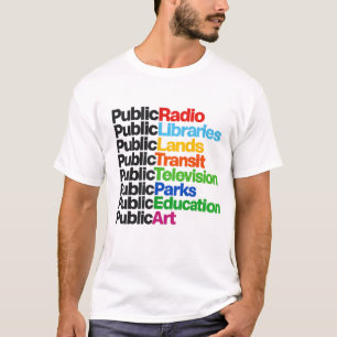 Camiseta Bibliotecas Públicas Rádio Televisão Arte Parques 