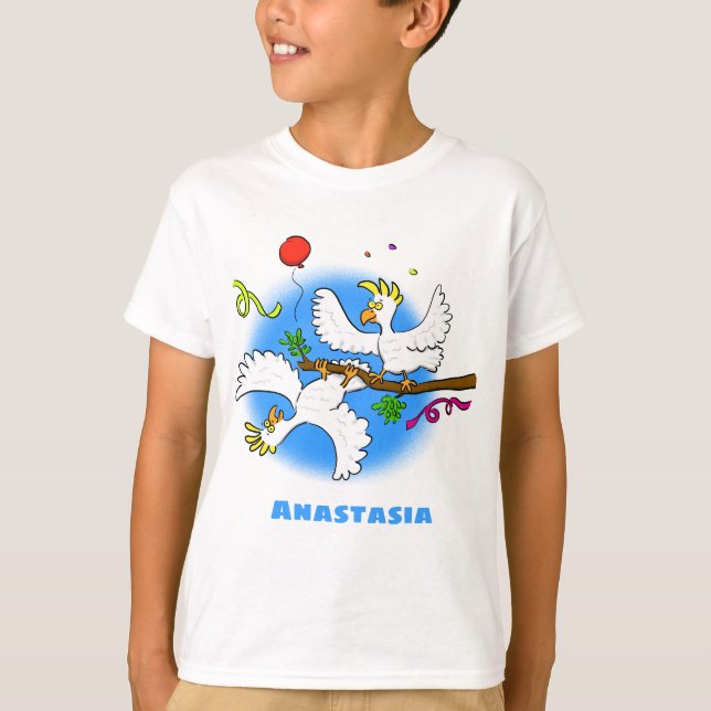 Camiseta Bicatuta de pássaros engraçados (Frente)