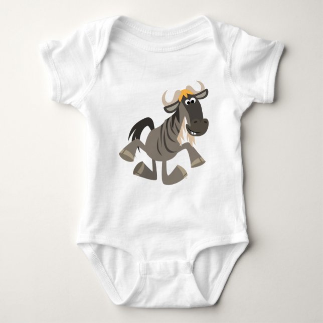 Camiseta Bicho de animação bonito dançando bébé selvagem (Frente)