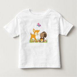 Camiseta Bicho de Branca de Animais Florestais
