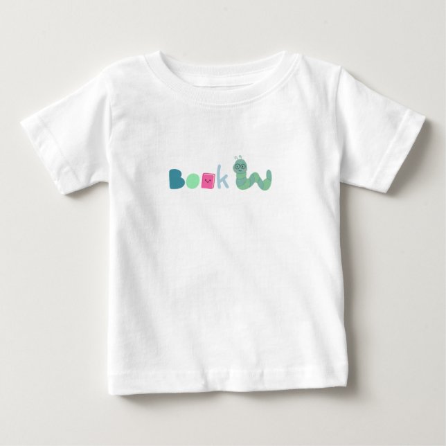Camiseta "Bicho de Livro" para crianças (Frente)