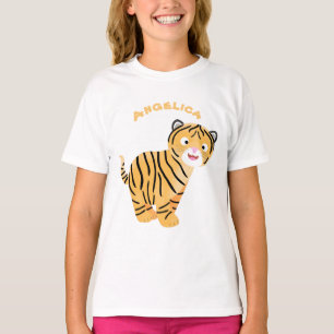 Camiseta Bicho de tigre feliz e bonito