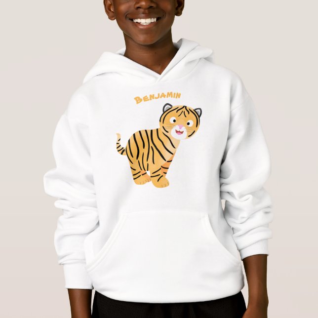Camiseta Bicho de tigre feliz e bonito (Frente)