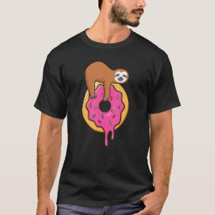Camiseta Bicho-Preguiça Bebê Em Donut Sobremesa Comida Ani
