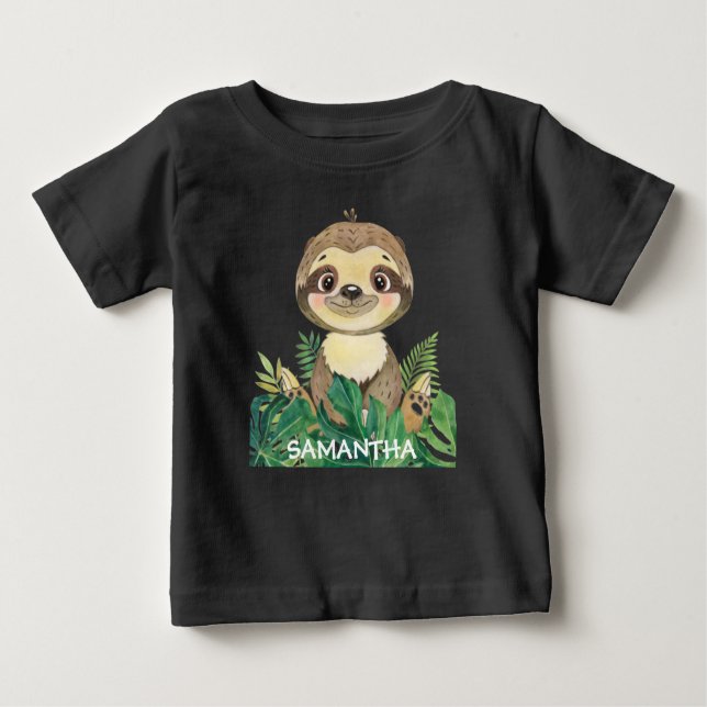 Camiseta Bicho-Preguiça Bebê Selvagem (Frente)