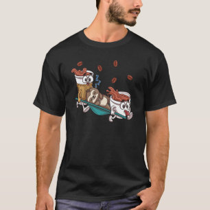 Camiseta Bicho Preguiça Café Pun Caffeína Café Animal Pregu
