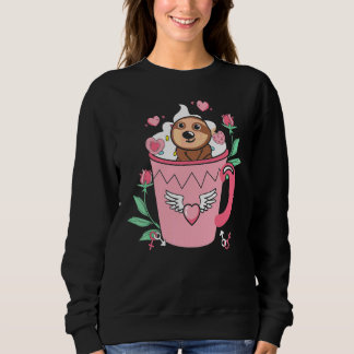 Camiseta Bicho Preguiça Feliz do Dia dos Namorados Rosa na 