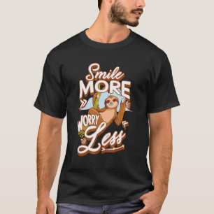 Camiseta Bicho-Preguiça Fofo Gráfico Mulheres Homens Crianç