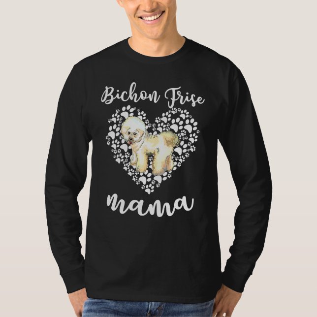 Camiseta Bichon Frise Dog Mãe Dia de as mães (Frente)