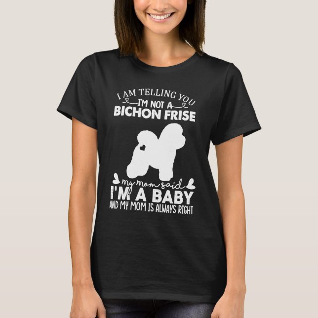 Camiseta Bichon Frise Dog   Women Mom Mama Baby Dog (Frente)