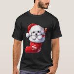 Camiseta Bichon Frise Em Sock Christmas Santa Hat Xmas Dog<br><div class="desc">Bichon Frise Em Sock Christmas Santa Hat Xmas Dog Lover</div>