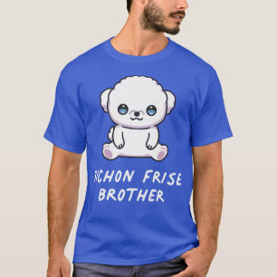 Camiseta Bichon Frise Irmão Kawaii Anime Dog Proprietário