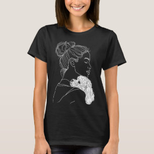 Camiseta Bichon frise mãe cachorro arte dia das mães