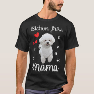 Camiseta Bichon Frise Mãe Cãozinho Cute Dog Dons T-Shi