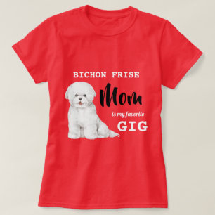 Camiseta Bichon Frise Mamãe Favorita Gig Red 